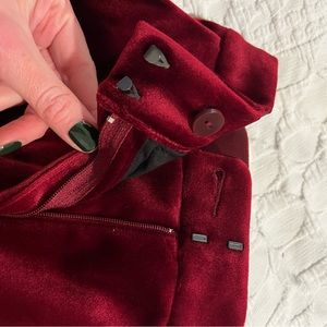 cropped velvet pants NWT